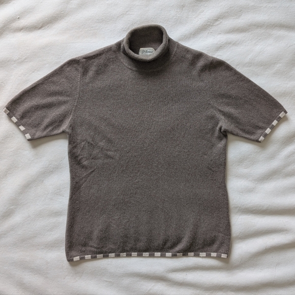 Women’s Light Taupe Cashmere Twin Set Cardigan & Turtleneck EU 46, Size L - Picture 11 of 15